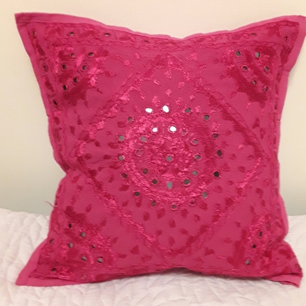FUSCHIA BOHO CUSHION COVER